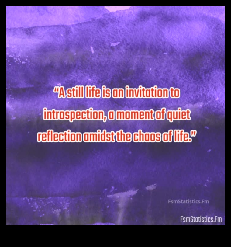 التأمل الهادئ: التعبير عن لحظات التأمل في الحياة الساكنة