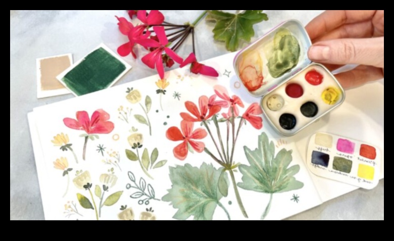 سيمفونية الألوان المائية: صياغة تركيبات متناغمة باستخدام أقلام الرصاص