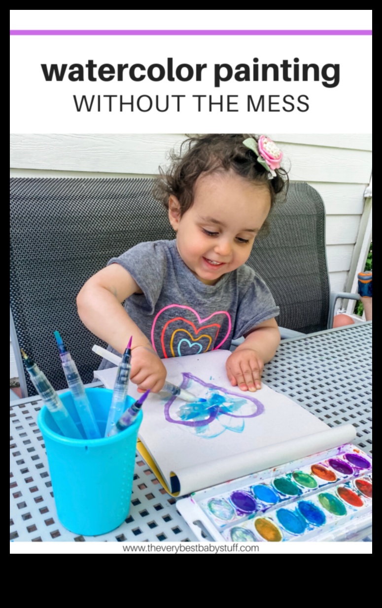 متعة الألوان المائية بدون فوضى: أعمال إبداعية للأطفال باستخدام المياه الملونة