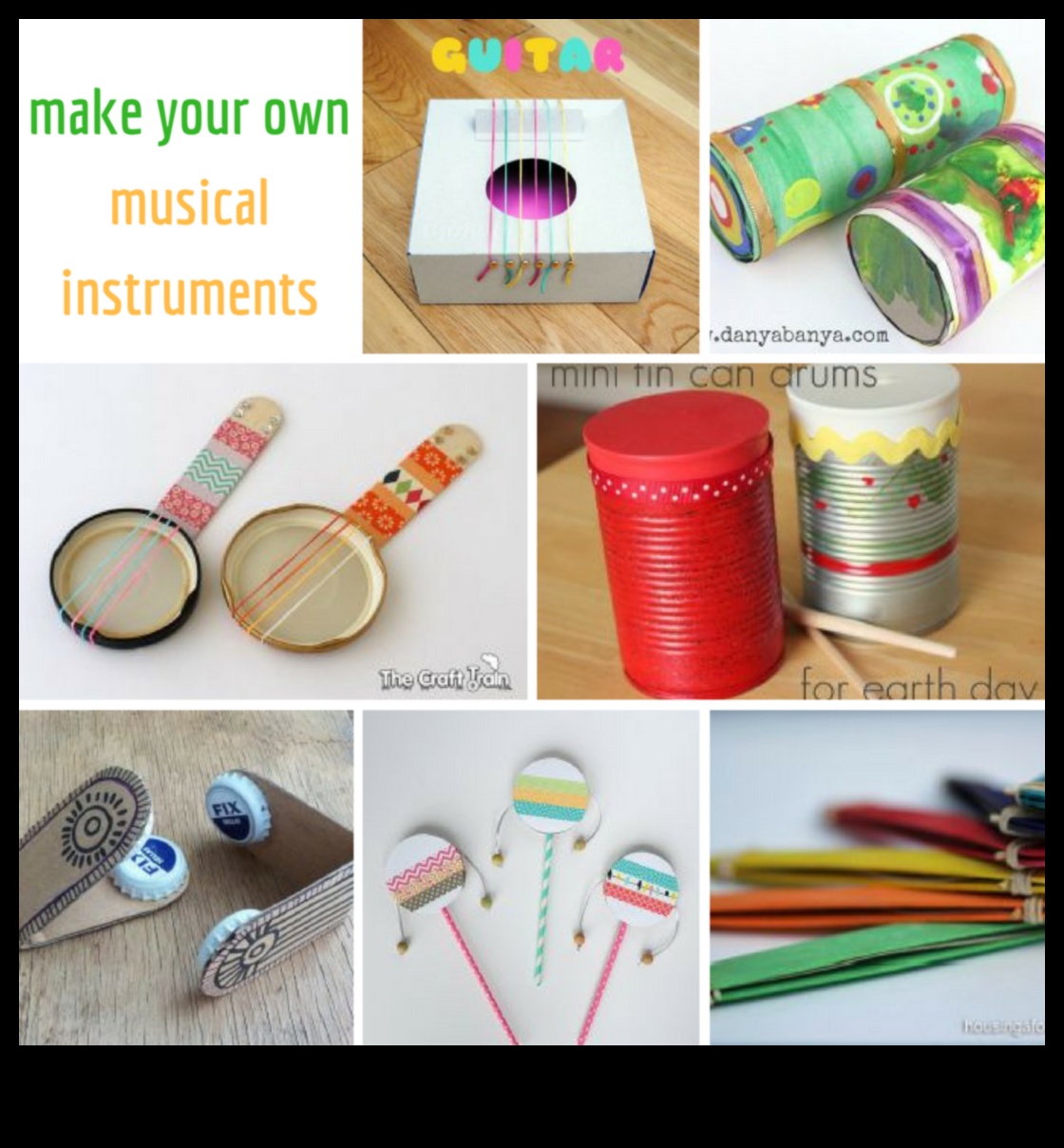 الآلات الموسيقية التي يمكنك صنعها بنفسك للأطفال: صياغة الأصوات باستخدام الأدوات المنزلية