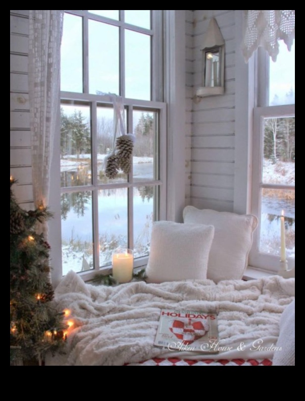 زاوية قراءة شتوية مريحة: الحرف اليدوية لراحة الكتب